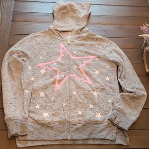 Girls sweater size 12 gray and pink color